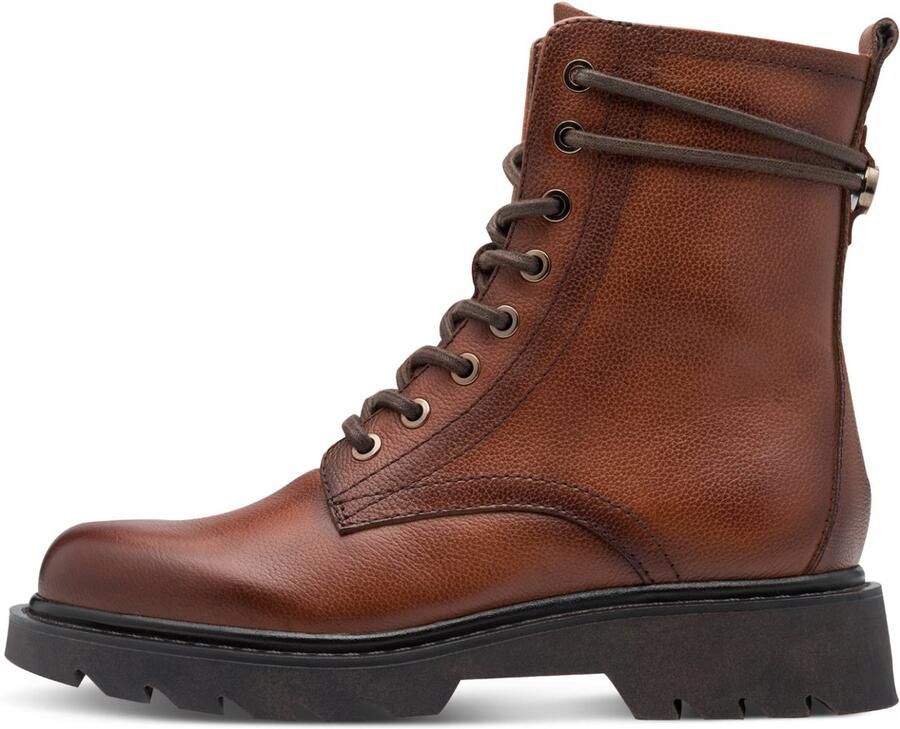 Tamaris Veterlaarsjes blokhak veterboots met schachtomwikkelende veters