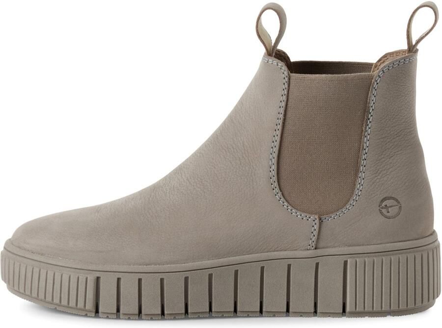 Tamaris dames chelsea boot leren laarzen enkellaars vrouwen leer M25403 grijs
