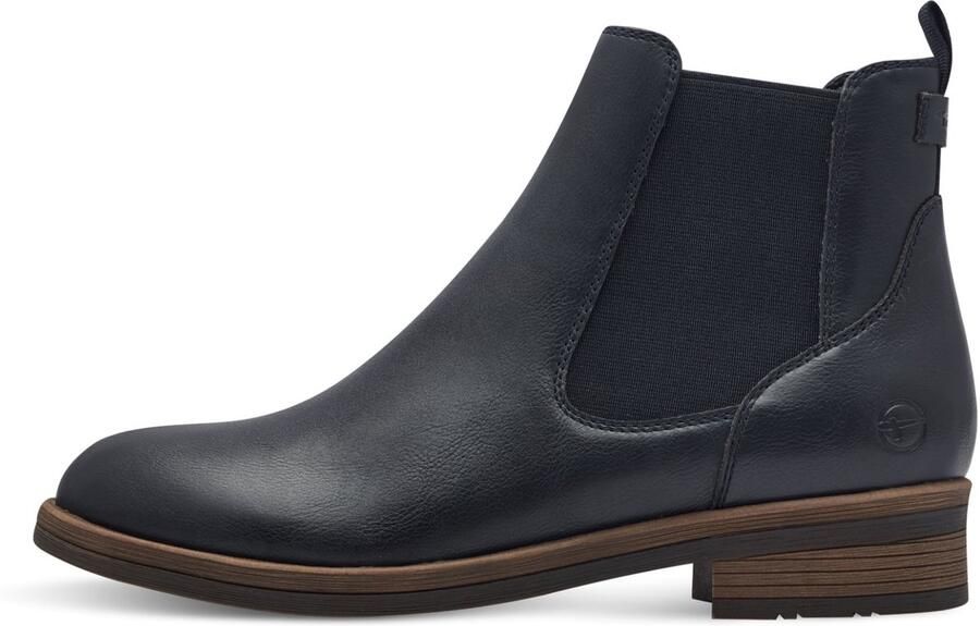 Tamaris Chelsea-boots blokhak laarsjes business schoen instapschoen aantrekband