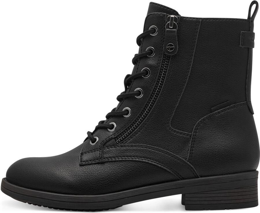 Tamaris Hoge veterschoenen SHAE blokhak veterschoenen laarsjes met decoratieve ritssluiting - Foto 2