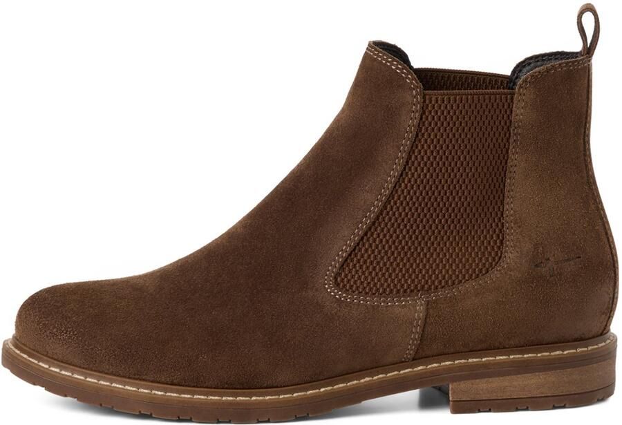 Tamaris Chelsea-laarsjes voor dames leren enkellaarsjes 1-25056-41-381 dames bruin