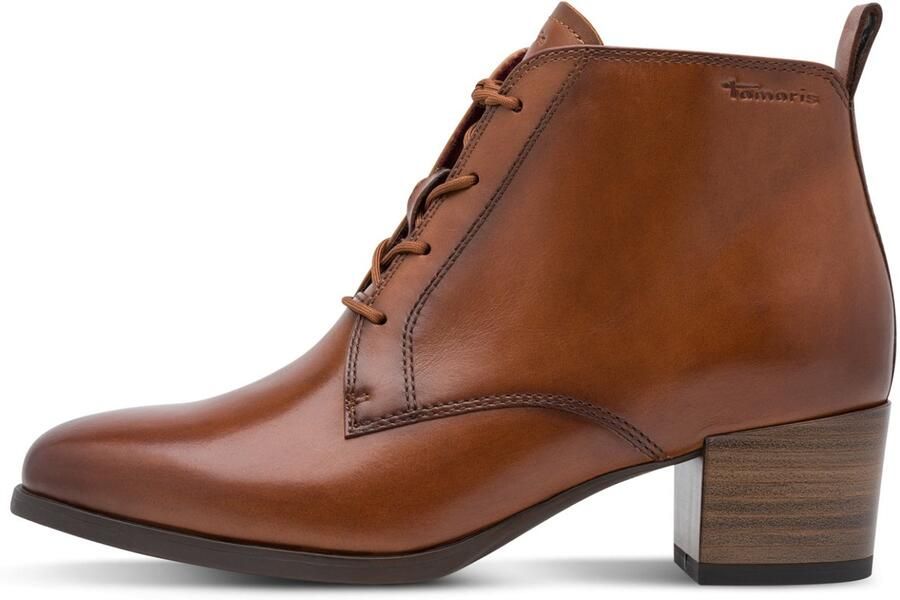 Tamaris Enkellaarsjes blokhak veterschoen business schoen met logo-embossing - Foto 2