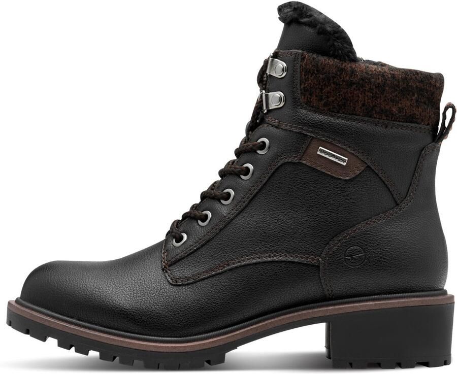 Tamaris Winterlaarzen blokhak veterschoenen winter enkellaars met duo tex-uitrusting - Foto 3