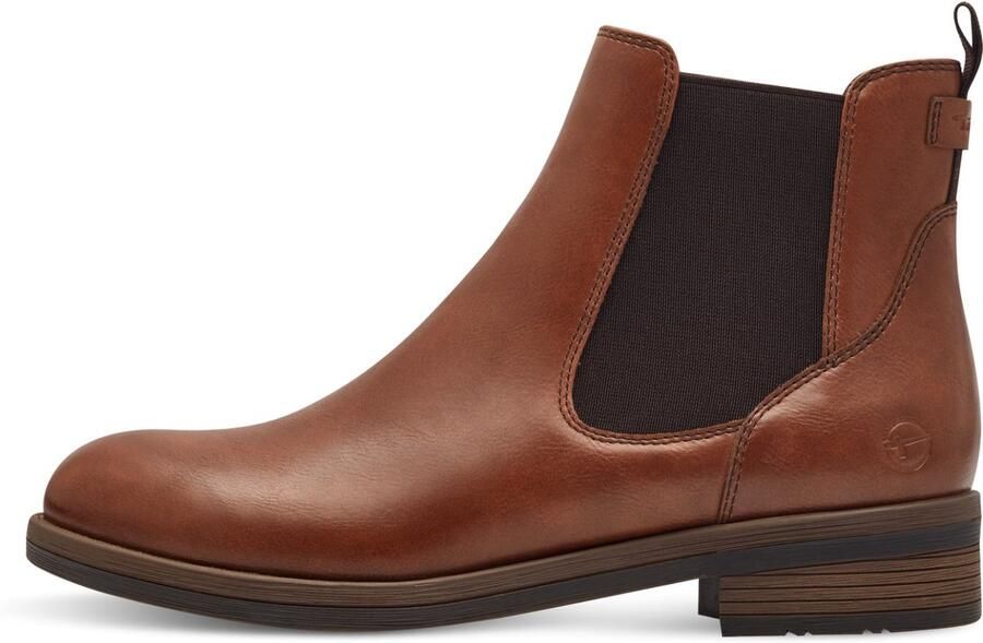 Tamaris Chelsea-boots blokhak laarsjes business schoen instapschoen aantrekband - Foto 3