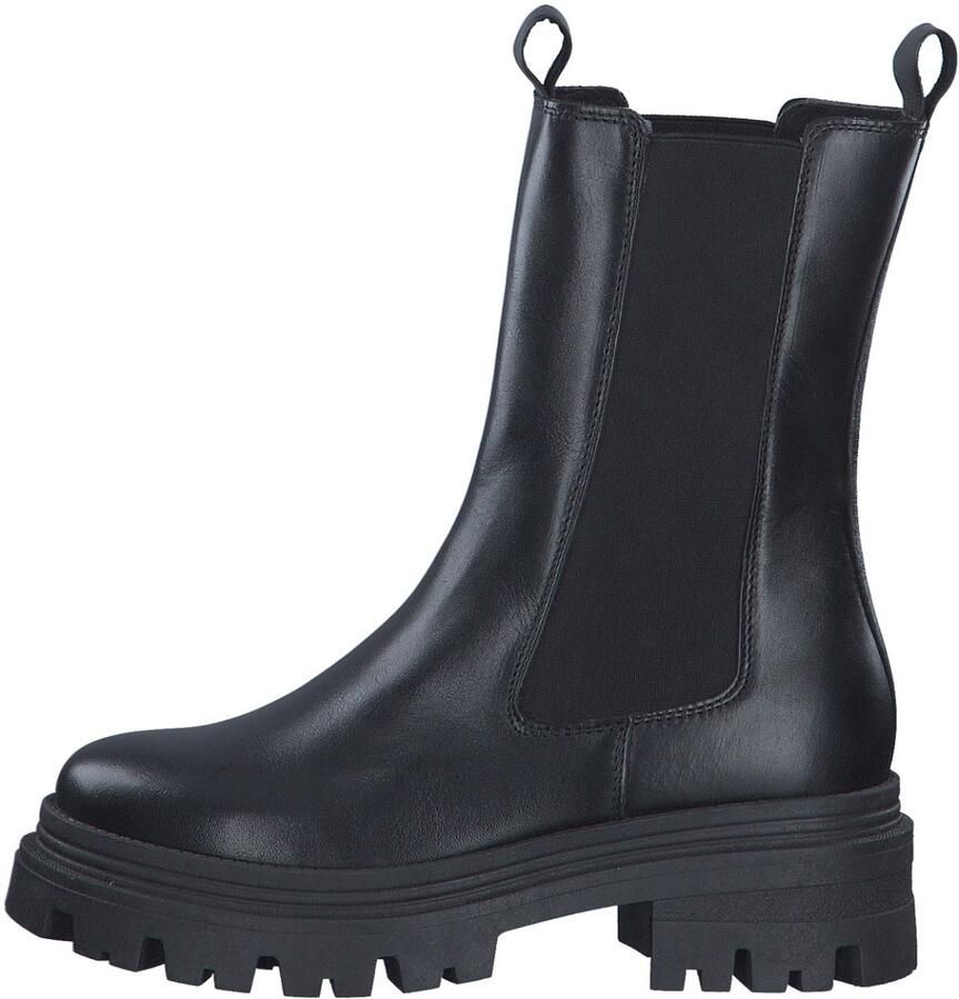 Tamaris chelsea boots van echt rundleer