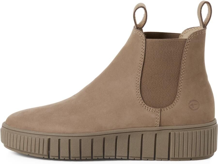 Tamaris dames Chelsea-laars 1-25403-43 341 leren enkellaarsjes M2540343 taupe - Foto 3