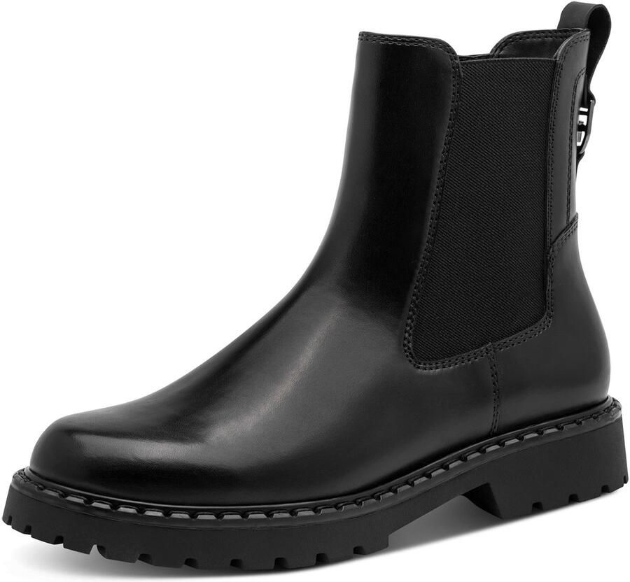 Tamaris chelsea boots van runder nappa met ritssluiting