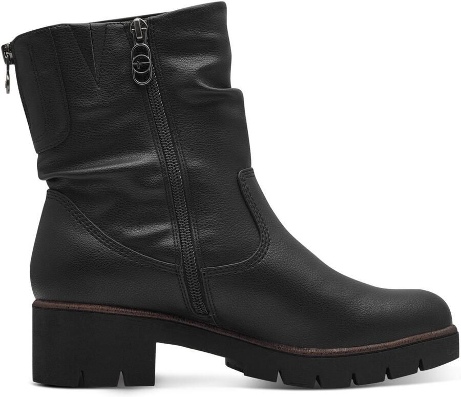 Tamaris Winterlaarsjes hakken winterlaarzen met plooien aan de slouchy schacht