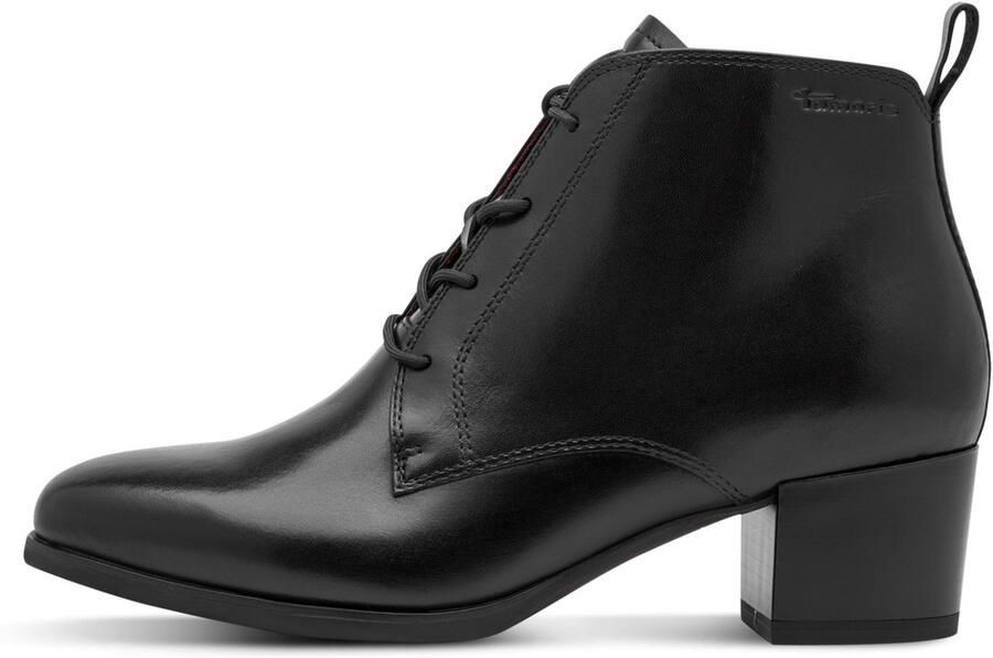 Tamaris Enkellaarsjes blokhak veterschoen business schoen met logo-embossing - Foto 2