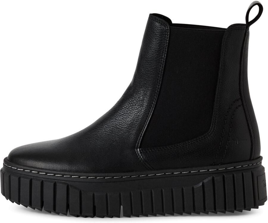 Tamaris Chelsea boots 'Schnürstiefel Damen 1-25427-41 090 Echtleder in schwarz' zwart - Foto 5