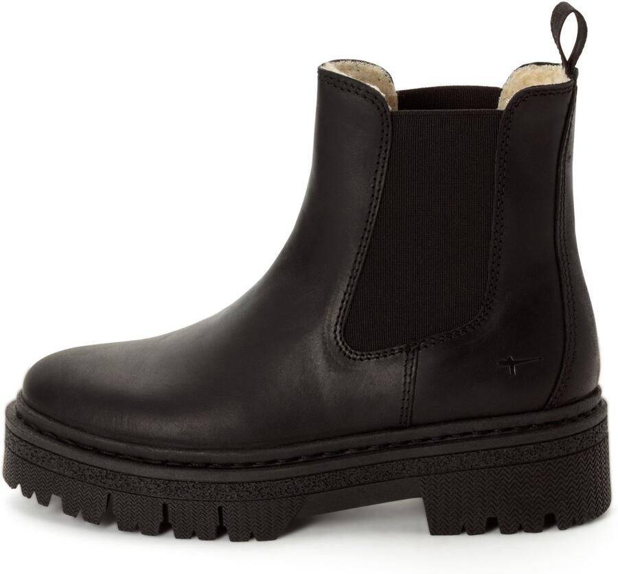 Tamaris Chelsea boots van runder nappa met profielzool
