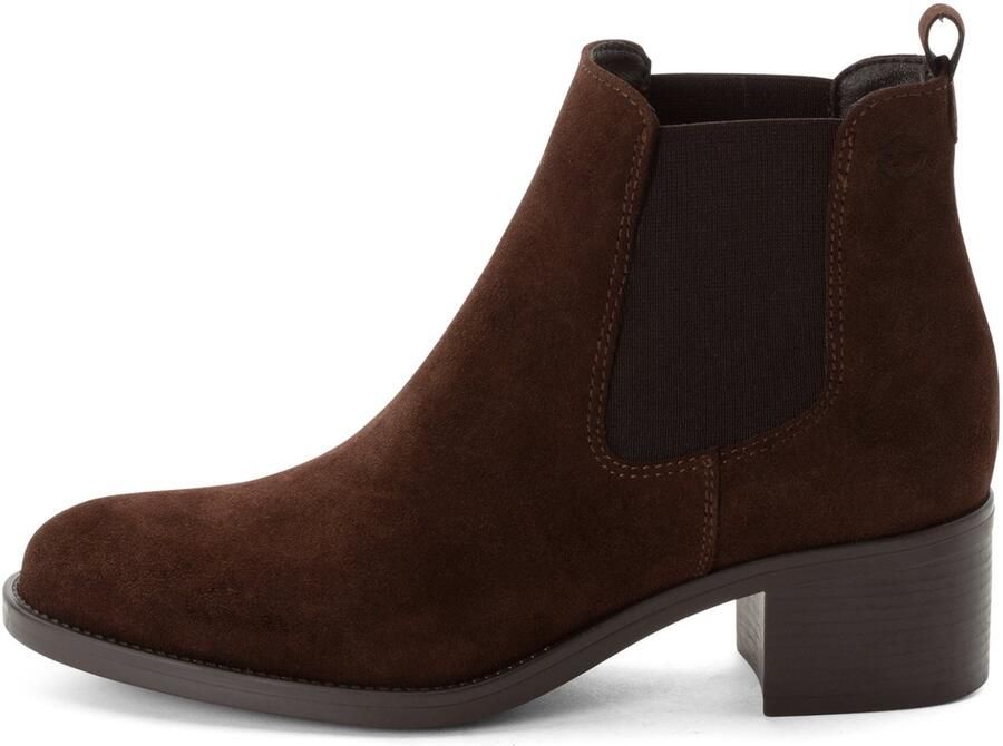 Tamaris dames leren Chelsea laars 1-25026-41 347 enkellaars bruin