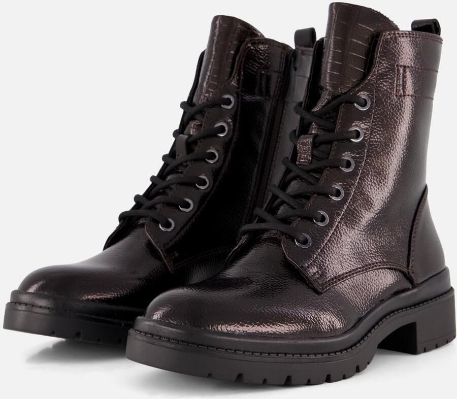 Tamaris Veterlaars met labeldetail en structuurpatroon