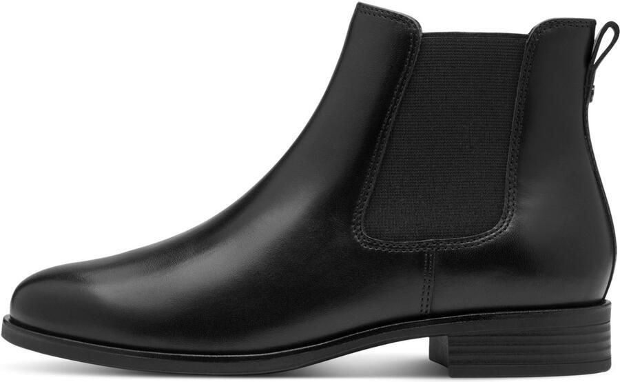 Tamaris Chelsea-boots blokhak basic enkellaarsjes met antiek finish