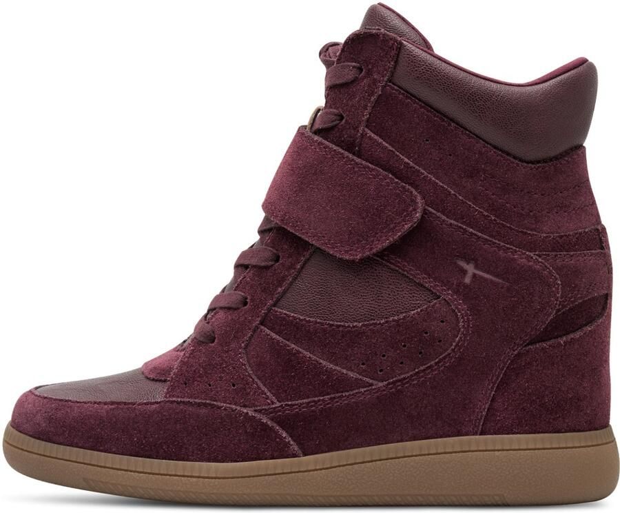 Tamaris Sneakers hoog wijnrood