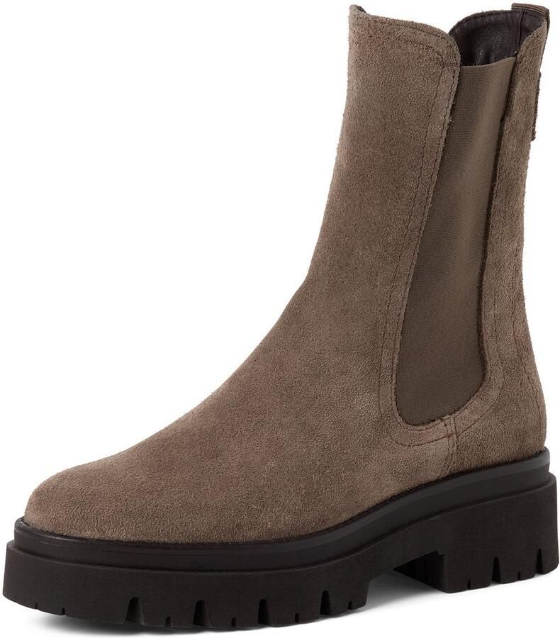 Tamaris dames leren Chelsea-laars 1-25992-41-378 dames enkellaars taupe - Foto 2