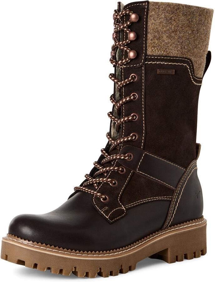 Tamaris dames leren enkellaars 1-26250-45 303 Laarzen M2625045 Bruin