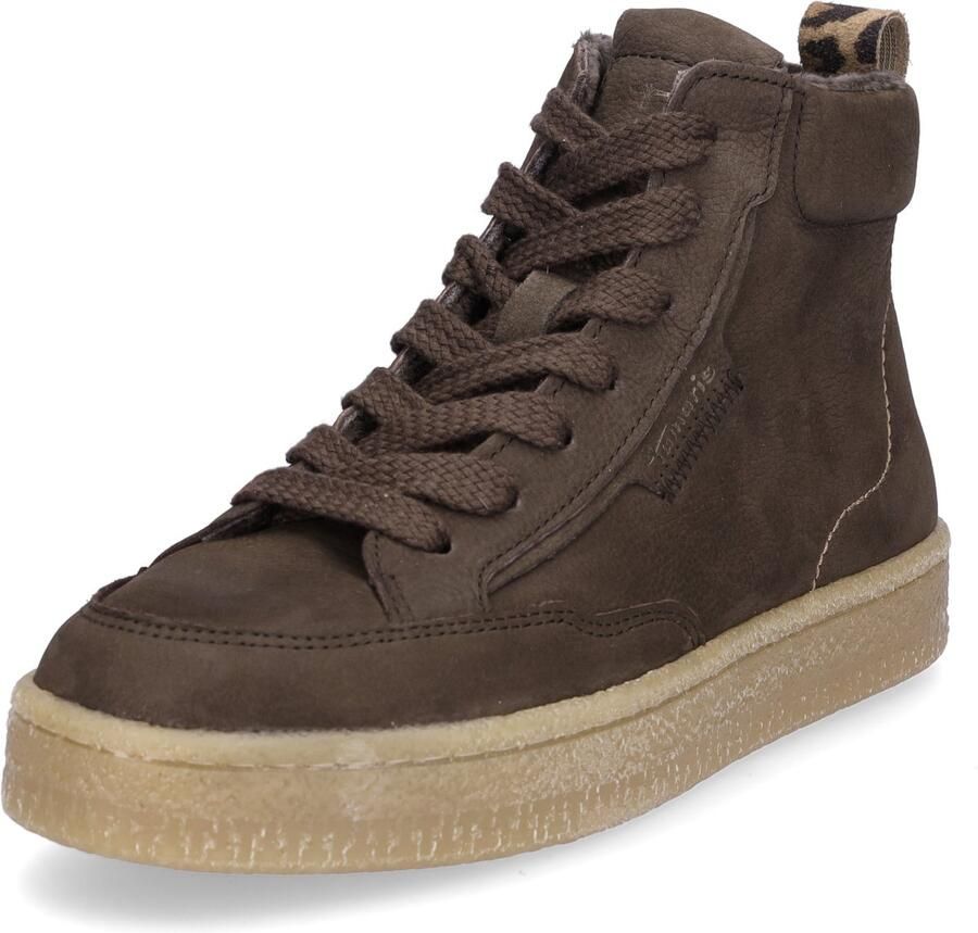 Tamaris dames leren enkellaarsjes 1-25203-45 304 Laarzen Leren gevoerd Mocca