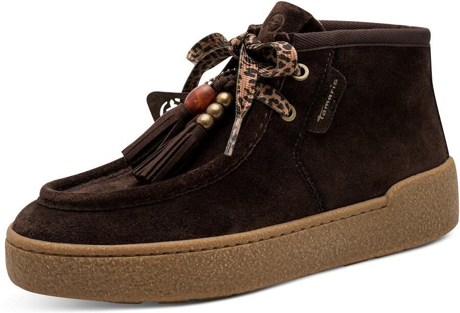 Tamaris leren hoge sneaker 1-25406-47-304 voor boho-stijl bruin - Foto 2