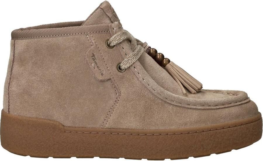 Tamaris dames leren hoge sneaker 1-25406-47-341 voor vrouwen boho-stijl taupe - Foto 2