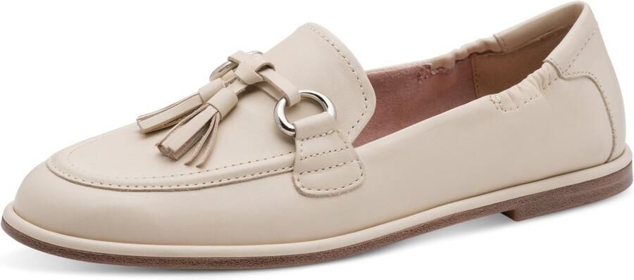 Tamaris dames leren instappers 1-24231-46-418 Damesschoenen Lage schoen Beige