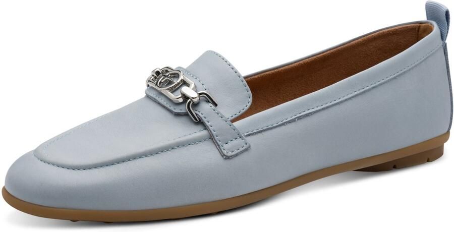 Tamaris dames leren instappers 1-24622-46-880 damesschoenen lage schoenen lichtblauw - Foto 2