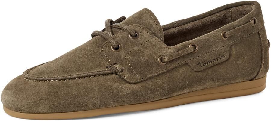 Tamaris dames leren mocassin 1-23602-44-722 instapschoen voor dames groen