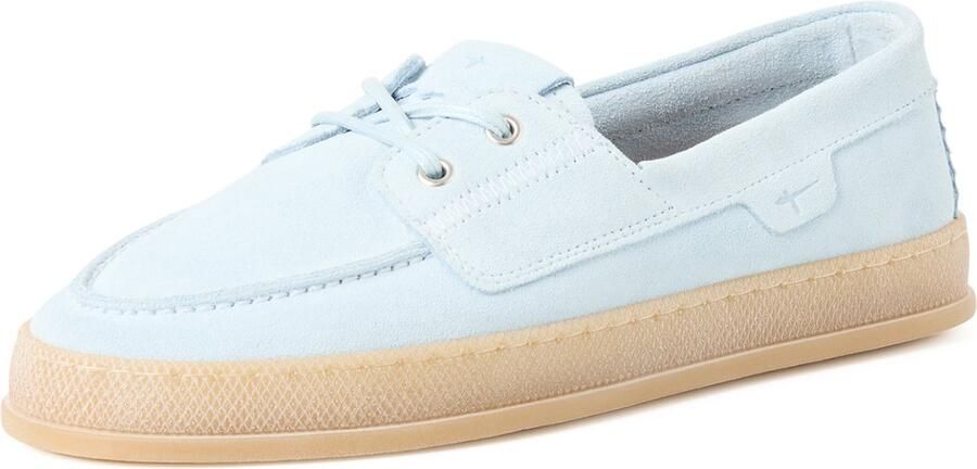 Tamaris dames leren mocassin 1-23615-46-880 instapschoen dames lichtblauw