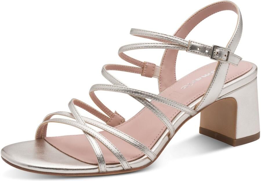 Tamaris dames leren sandalen 1-28325-42-957 damesschoenen elegant metallic