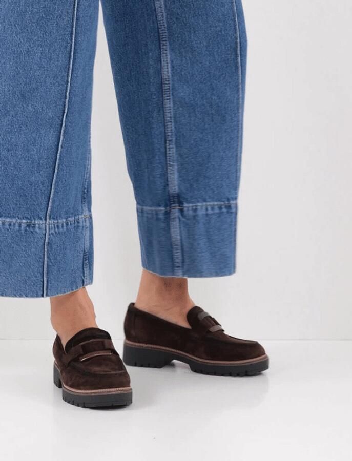 Tamaris Loafers blokhak slipper zakelijke schoen met touch-it-uitrusting
