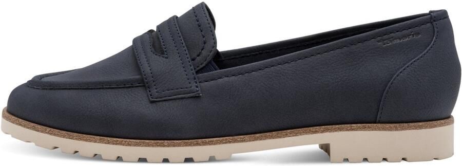 Tamaris Touchit damesslipper met blokhak 1-24239-42-8A5 Blauw