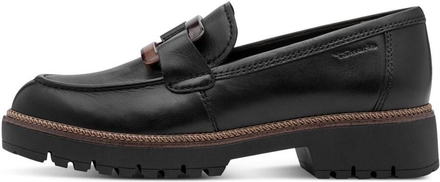 Tamaris Loafers blokhak slipper zakelijke schoen met touch-it-uitrusting