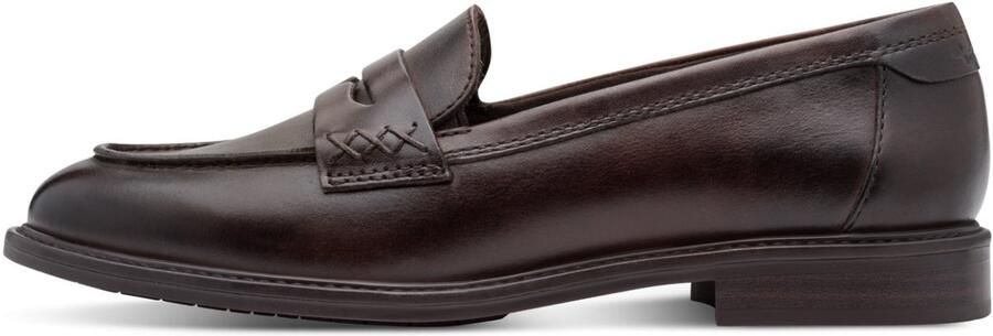 Tamaris dames leren slippers 1-24660-45-366 dames loafers donkerbruin