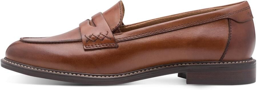 Tamaris dames leren slippers 1-24660-45-348 dames loafers bruin