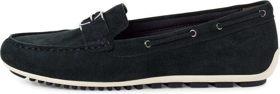 Tamaris dames slip-on schoen 1-24630-44 805 Moccassin damesschoenen leer blauw