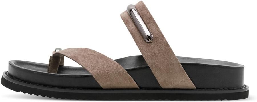 Tamaris leren slippers voor dames 1-27415-46-341 Damesschoenen Voetbed Beige - Foto 2