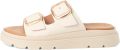 Tamaris dames leren muiltjes 1-27239-42-413 damesschoenen sleehak ivory - Beige