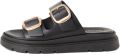 Tamaris dames leren muiltjes 1-27239-42-003 damesschoenen sleehak zwart - Zwart