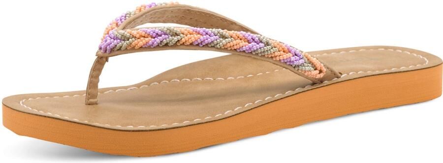 Tamaris Teenslippers zomerschoen slippers strandschoen in vlechtlook