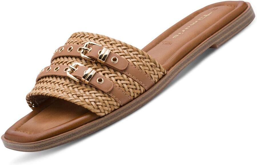 Tamaris dames muiltjes lichtbruin (camel)