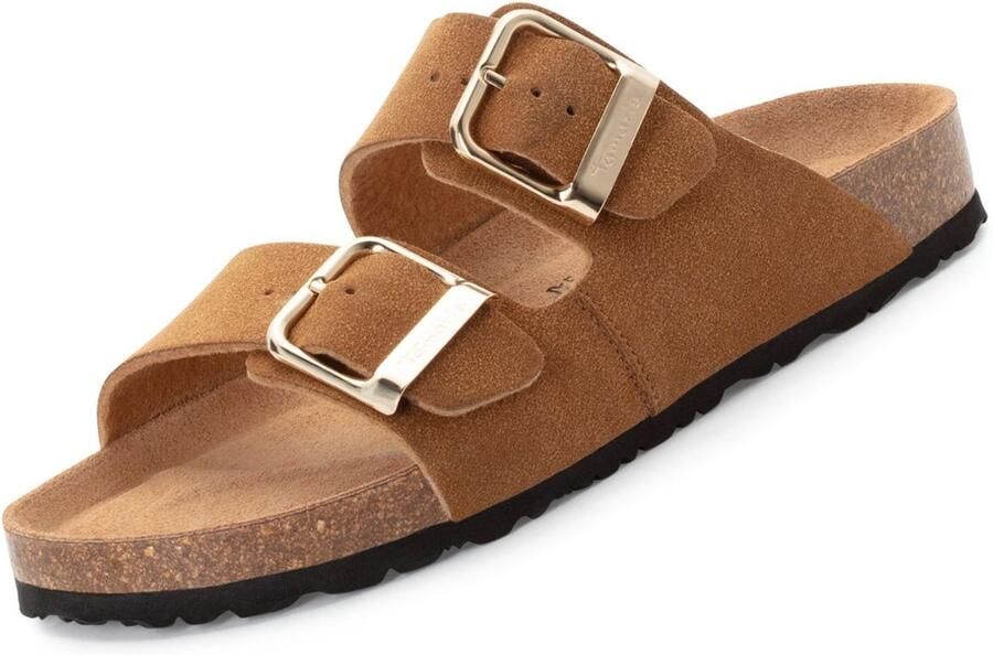 Tamaris dames muiltjes lichtbruin