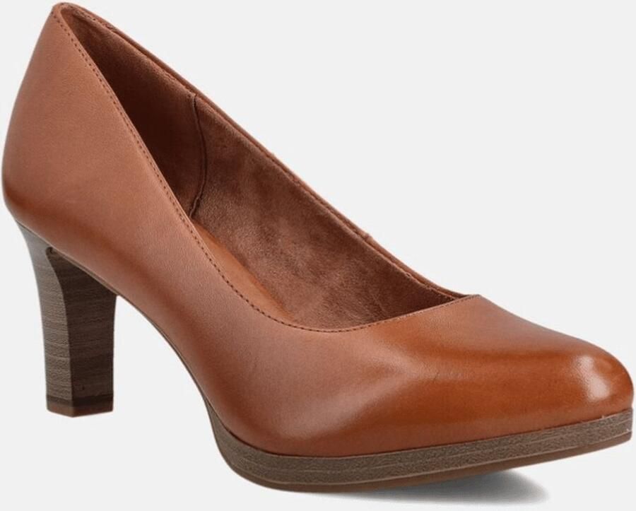 Tamaris Dames Pump Nut Cognac