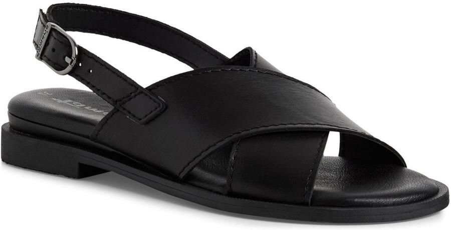 Tamaris Sandalen van leer met riempjes en doornsluiting - Foto 1