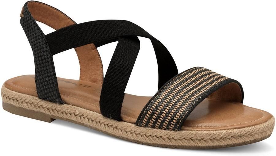 Tamaris Sandalen plateau sandalette zomerschoen met contrast-details