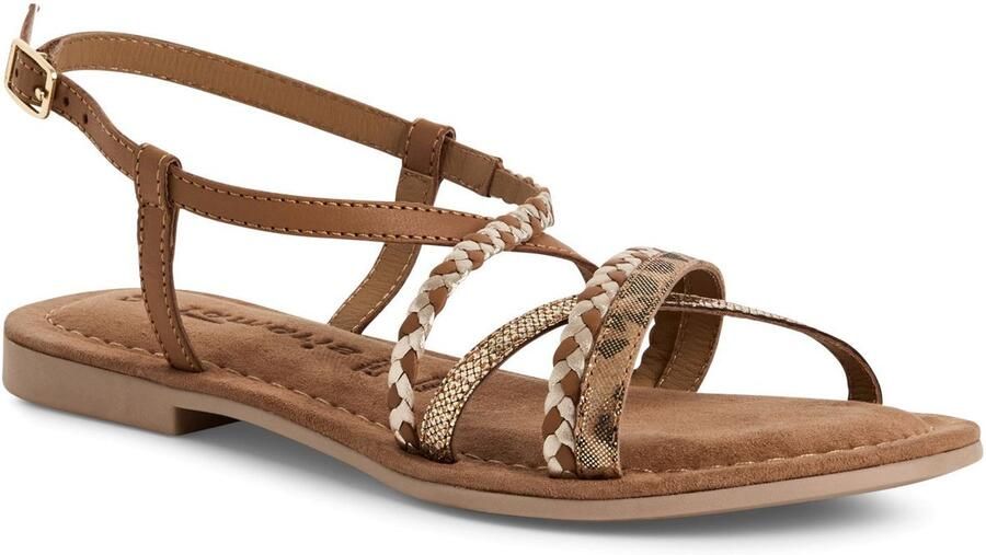 Tamaris Gevlochten Sandalen met Gouden Accenten