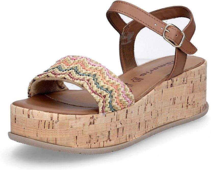 Tamaris Sandaaltjes zomerschoen sandaal plateauhak met comfortabele binnenzool - Foto 2