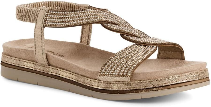 Tamaris Sleehaksandaaltjes bandjessandaal met sierparels en sierstenen uitgebreid versierd