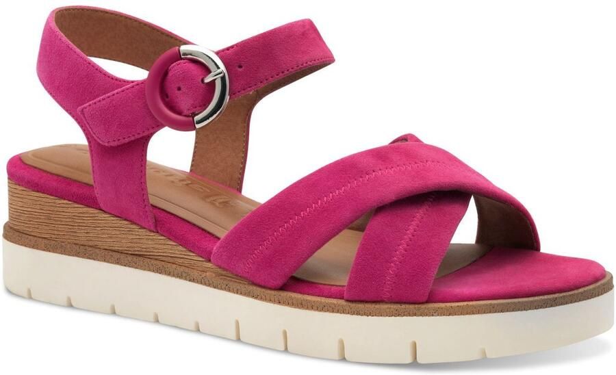 Tamaris Sleehaksandaaltjes bandjessandaal zomerschoen met subtiele siersteken