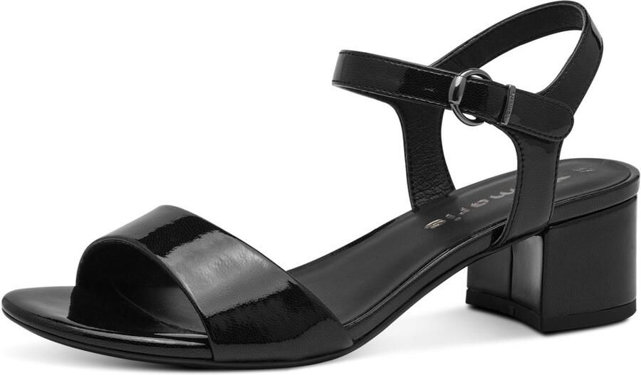 Tamaris Sandaaltjes blokhak feestdagenschuh avondschuh klittenband onder de siergesp - Foto 2