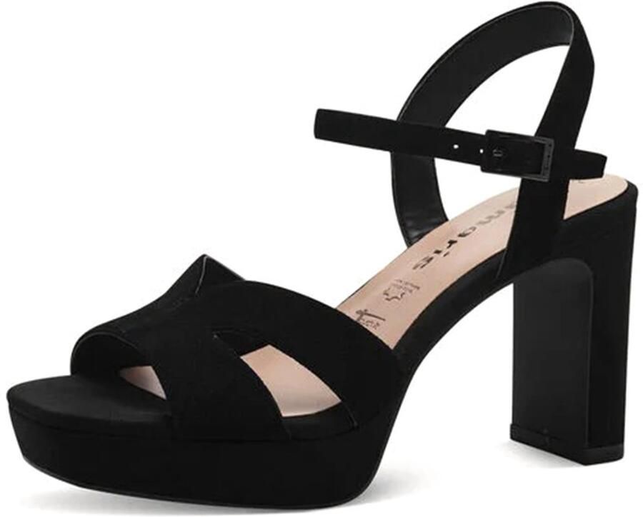 Tamaris Sleehaksandaaltjes zomerschoen sandaal sleehak met jute-beslag smalle vorm - Foto 4